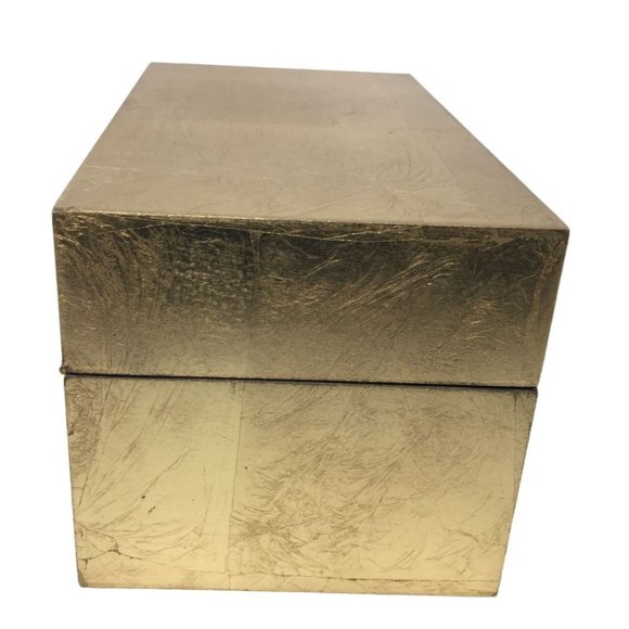 CosmoLiving by Cosmopolitan Wooden Box with Textured Gold Foiled Exterior - Picture 8 of 12